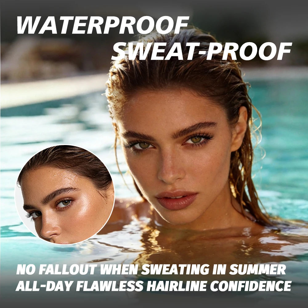 Waterproof Hairline Powder Long Lasting Shadow Filling Forehead Hair Gaps Sweat-Proof Fine Powder Natural Color Hairline Makeup